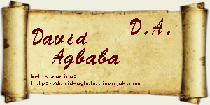 David Agbaba vizit kartica